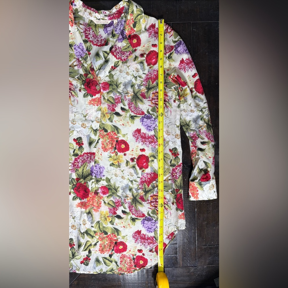 Soft Surroundings Floral Silk Blend Blouse - Women’s Size Large - Picture 9 of 10